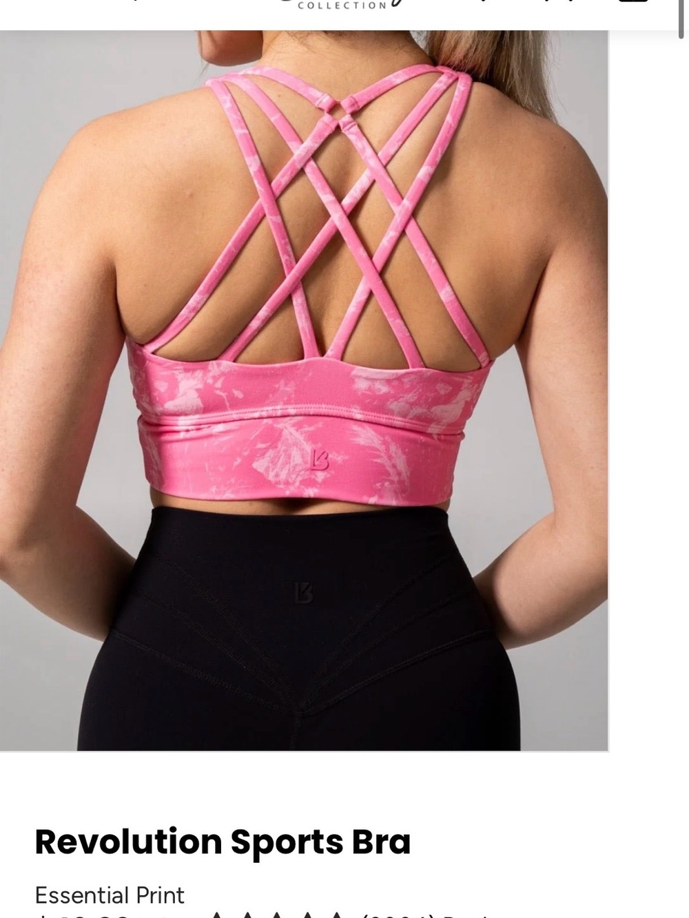 Buffbunny revolution bra essential print pink